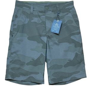 Alpine Shorts Mens 30 Trail Head Tech Shorts Dark Olive Camo Modern Stretch